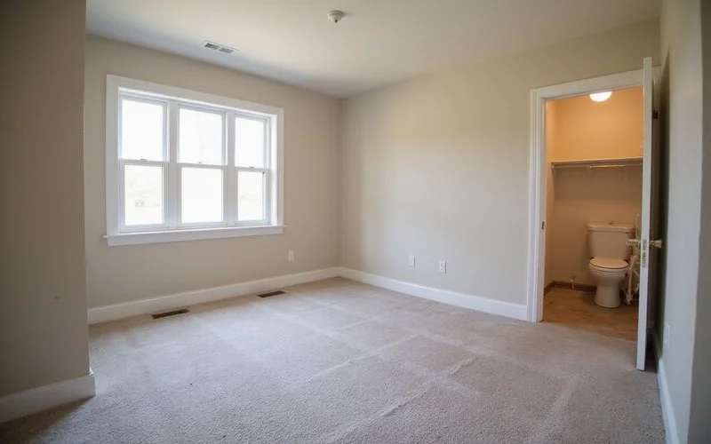 Same bedroom fully cleaned, sanitized, and restored with accessible exits